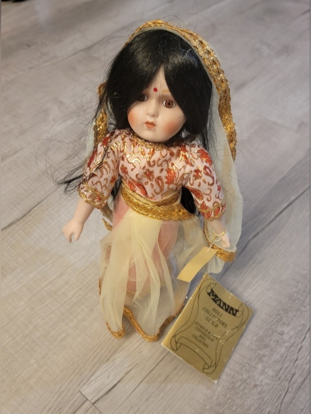 Unknown Brand Cream and Gold Decorative Home Art Doll